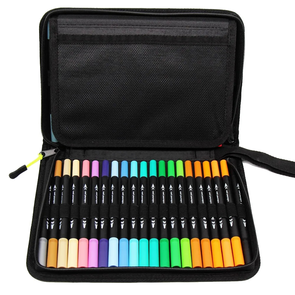 LOLEDE 60 Colors Double Head Markers Tip Art Supplies Drawing Brush