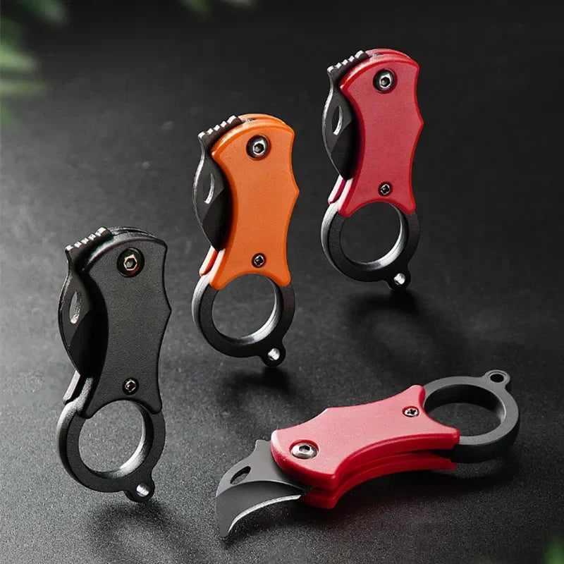 2024 New Outdoor Folding Knife EDC Key Fox Claw  Box Cutter Necklace