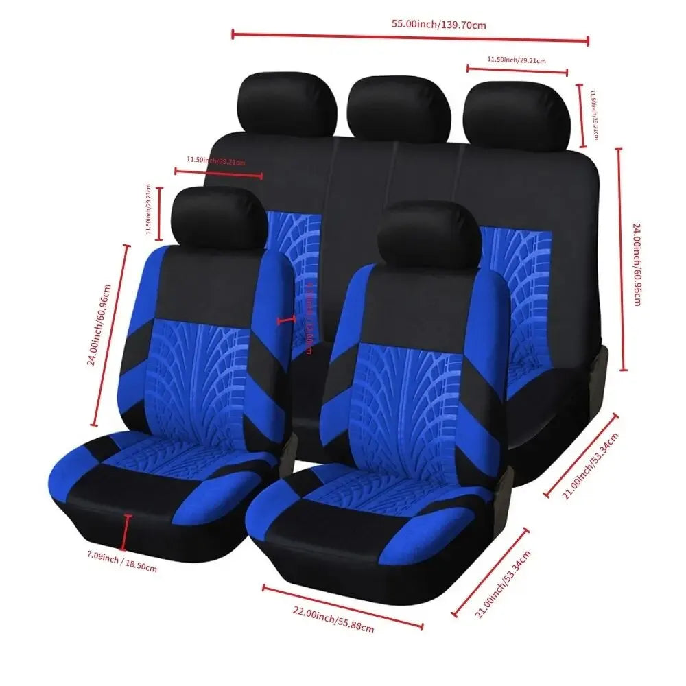 Car Seat Covers Full Set Front Split Rear Bench For Car Universal