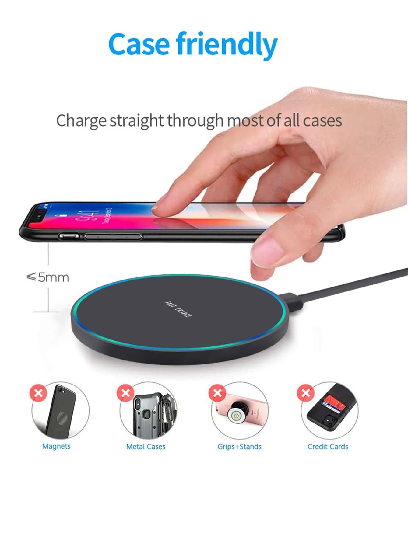 200W Wireless Charger Pad For iPhone 14 13 12 15 11Pro XS Max