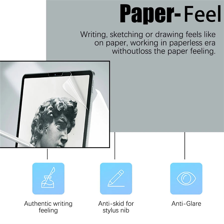 3Pcs Paper Feel Like Screen Protector for Samsung Galaxy Tab S7 S8 S9
