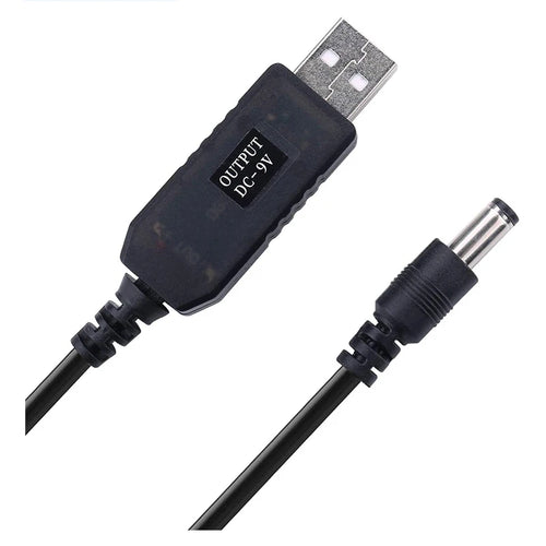 5.5*2.1mm USB DC 5V to 12V 9V Power Cable For Router WIFI Modem Fan