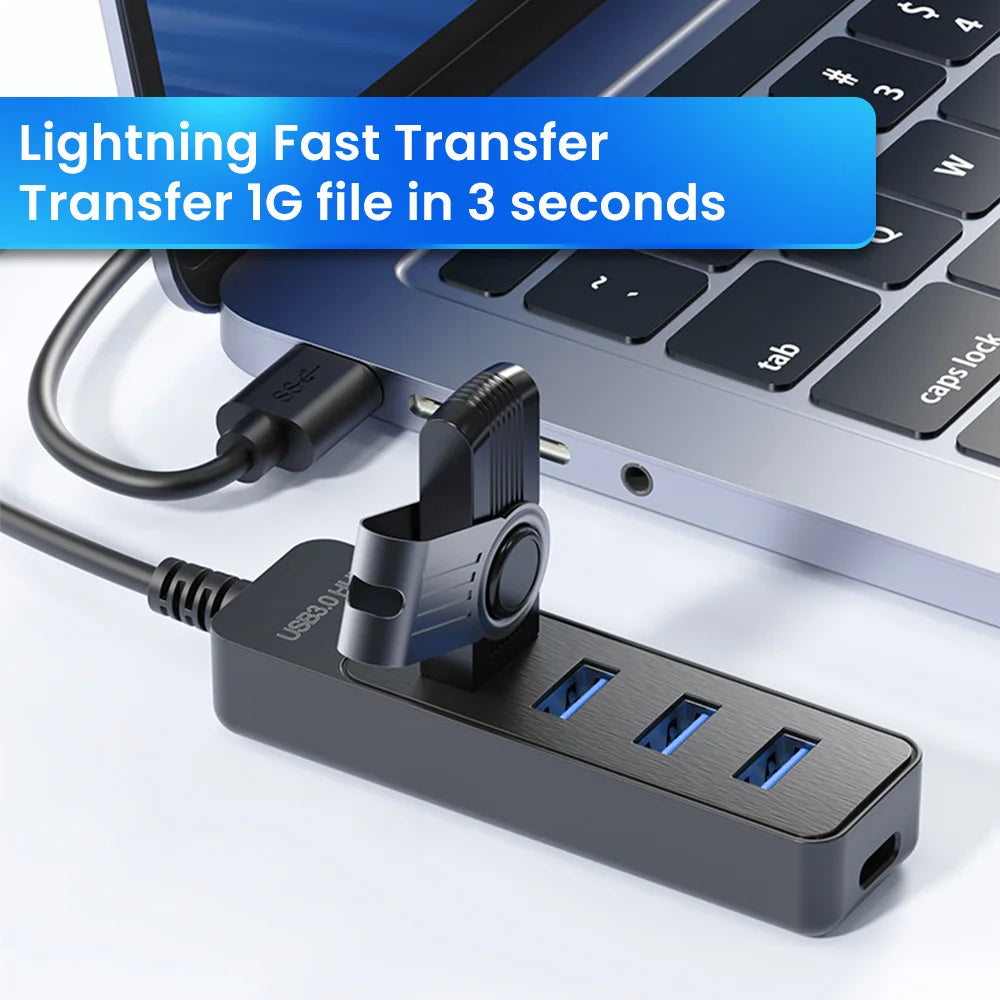 Elough 4 Ports USB HUB 3.0 High Speed Multi USB 3.0 Splitter Type c