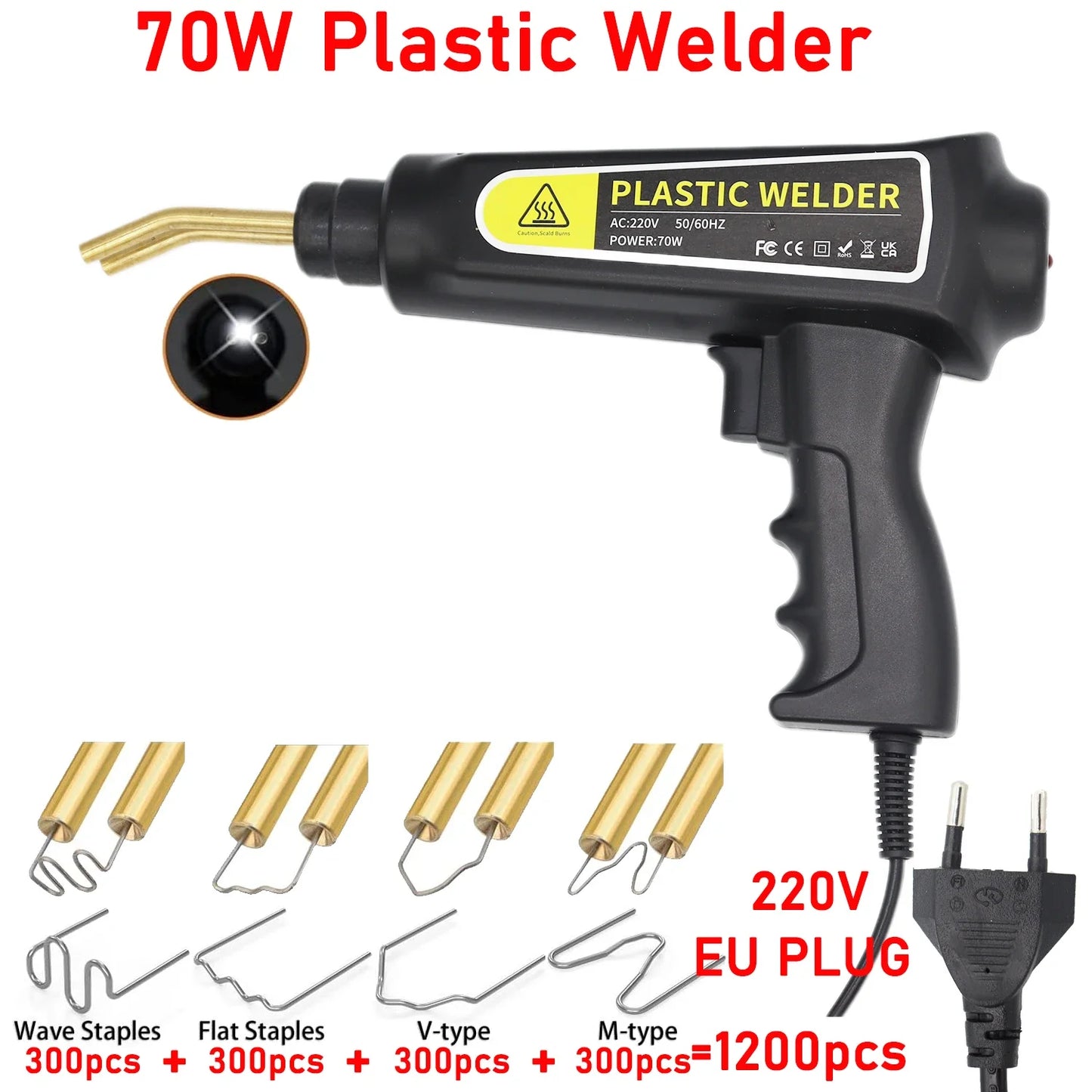 70W Plastic Welding Hot stapler carBumper Repair Kit Hot Stapler