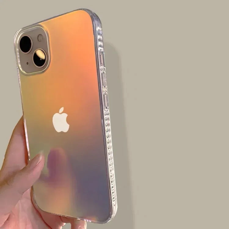 Fashion Matte Aurora Laser Gradient Phone Case For iPhone 16 Pro Max