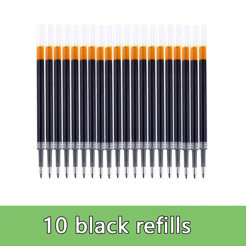 Gel pens Set Black Blue Red Refill Gel Pen Bullet Tip 0.5mm School &