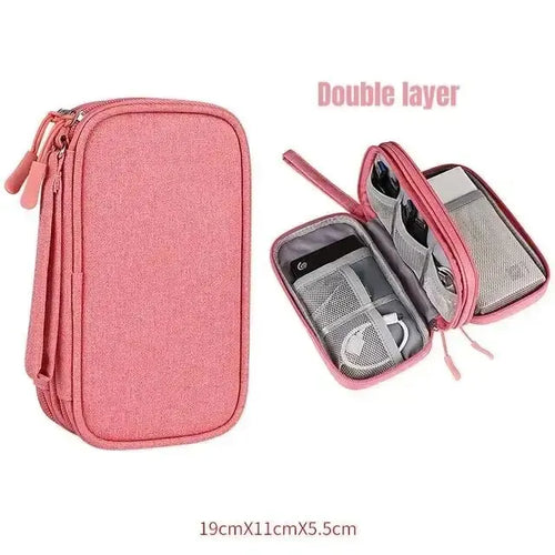 1Pc NEW Travel Organizer Bag Cable Storage Organizers Pouch Carry Case
