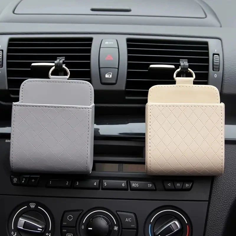 Car Phone Holder Mount Air Vent Hanging Storage Box Car Mobile Phone