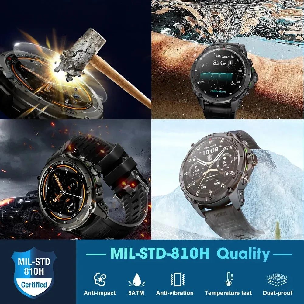 Original KUMI U5 PRO GPS 5ATM 1.43″ AMOLED Bluetooth 5.3 Call Heart