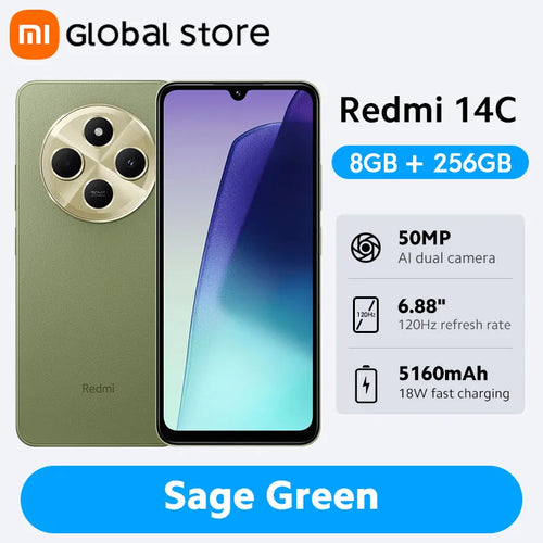 Global Version Xiaomi Redmi 14C Smartphone MediaTek Helio G81-Ultra