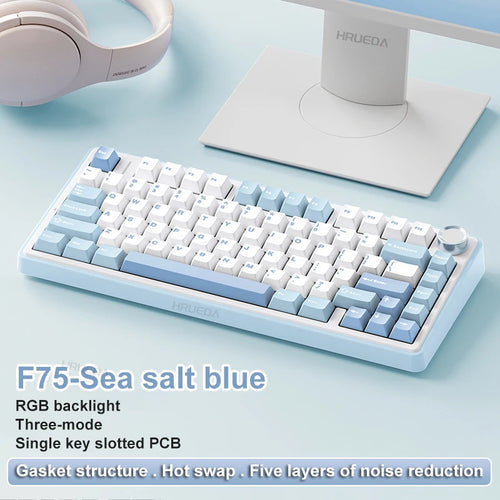 AULA F75 2.4G Wireless/Bluetooth/Wired Gaming Mechanical Keyboard RGB