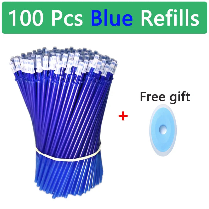 100 Pcs/set Kawaii Erasable Refill Erasable pens Gel Pen sketch