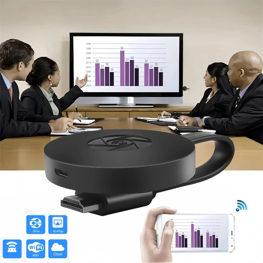 To TV 2.4G 4K Wireless WiFi Mirroring TV Stick HDMI Adapter 1080P