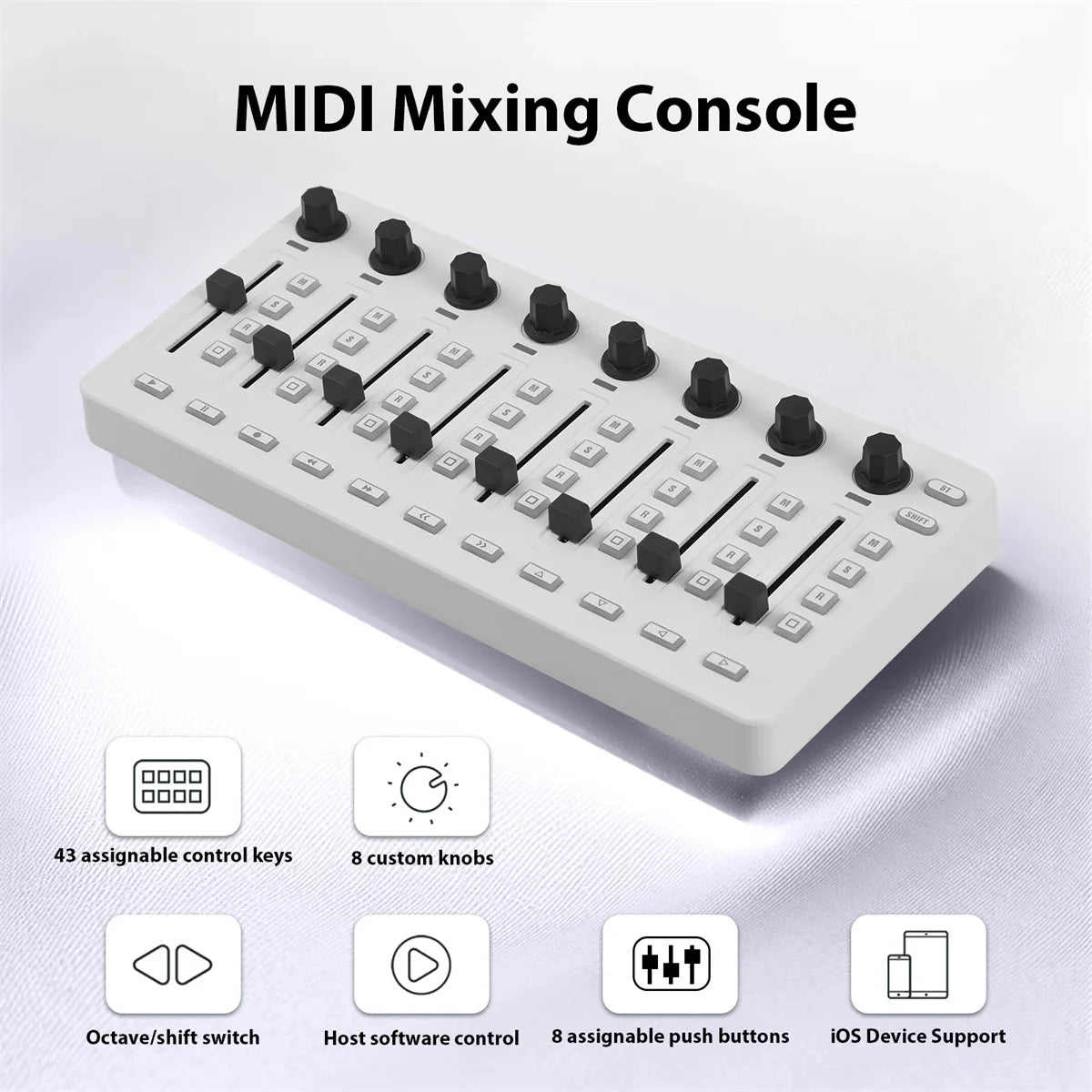 M-VAVE SMC-Mixer Wireless MIDI Controller Mixing Console  BT