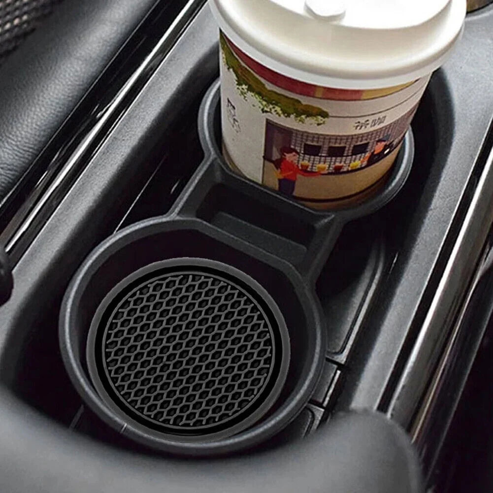 2pcs Car Cup Holder Anti-Slip Coasters Premium PVC Car Coasters
