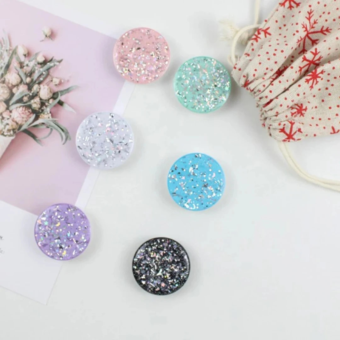 Round Glitter Phone Holder Ring Holder Universal Mobile Phone Finger