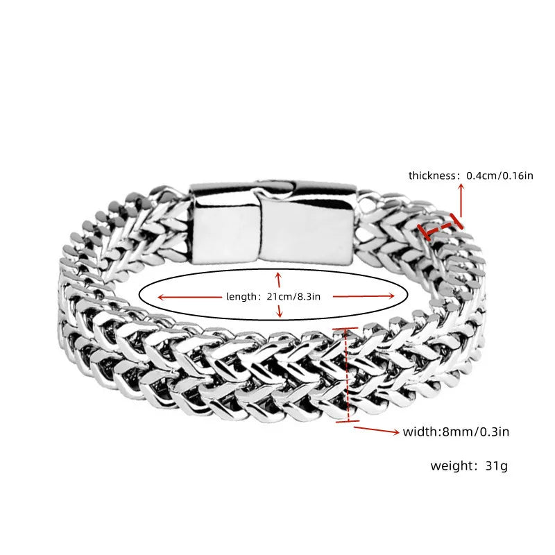 Stainless Steel Braided Double Row Front and Rear Fish Scale Alloy