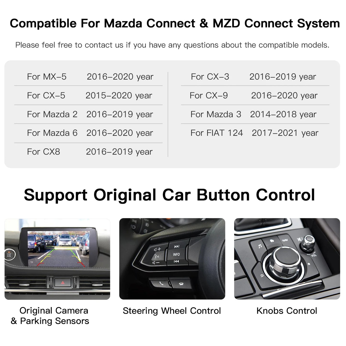 Type-C CarPlay Wireless Android Auto USB Adapter for Mazda 2 3 6 CX3