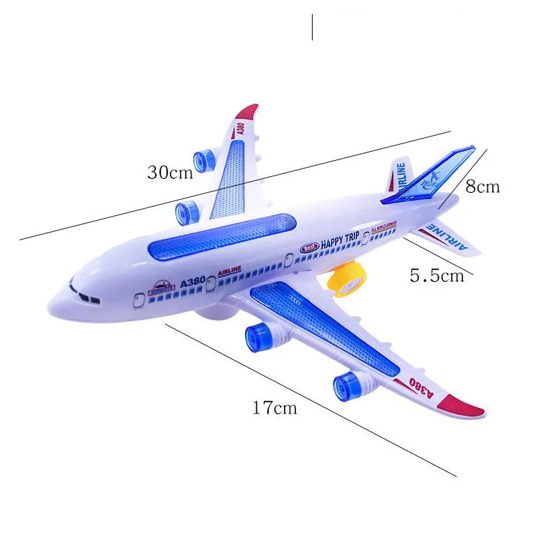 Electronic Aeroplane Toy with Music Autopilot Flash Sound Aircraft