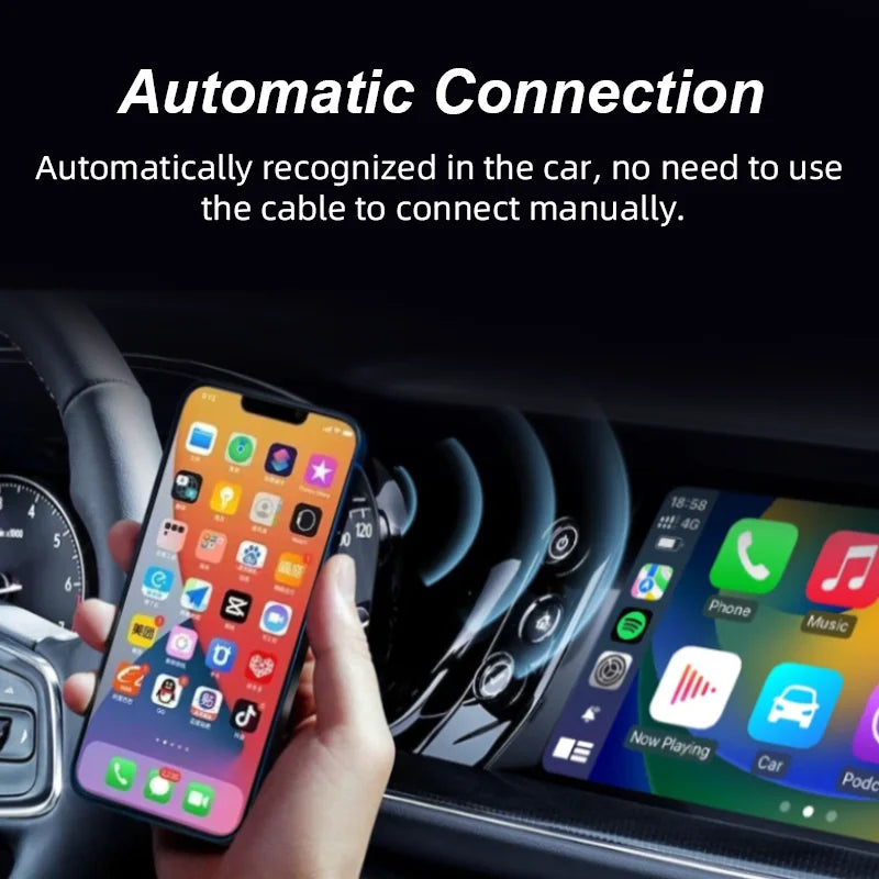 2 in 1 AI Box Mini Wired to Wireless Carplay&Android Auto Compatible