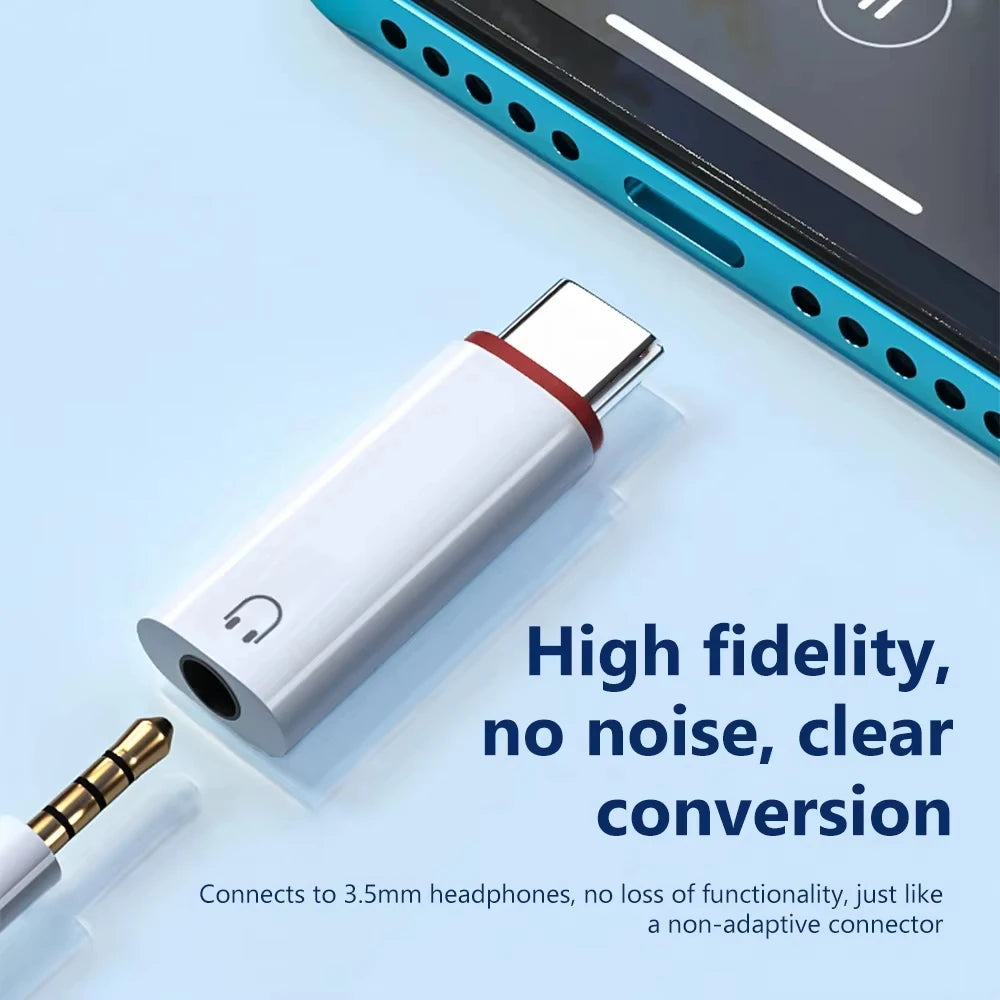 NNBILI Type c To 3.5mm Earphone Adapter 3.5 Jack USB C Audio Converter