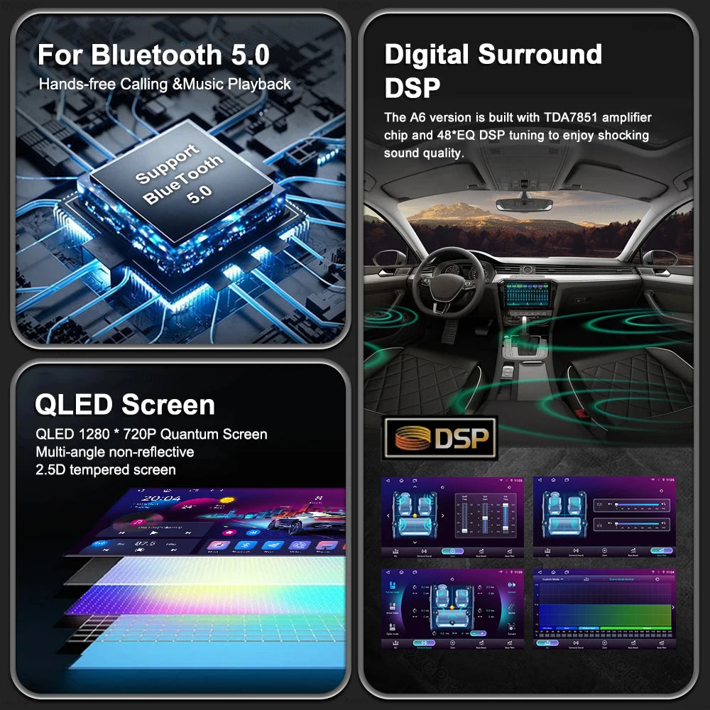 For Mitsubishi Pajero 4 2006-2014 Car Radio Android Automotive