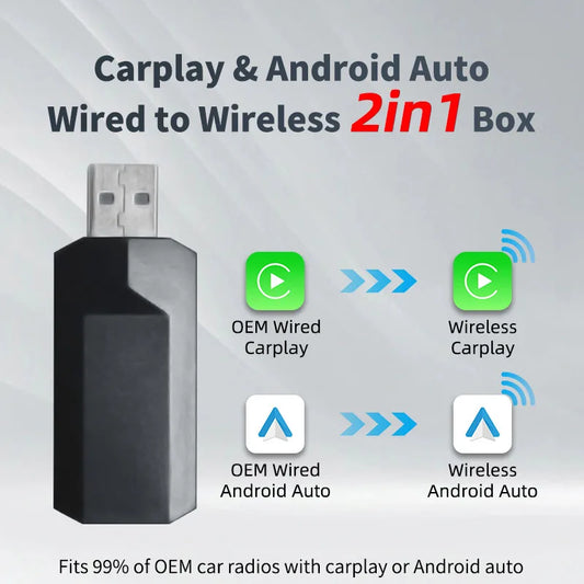 Car Mini AI Box for Apple Carplay Android auto Wireless Adapter Car