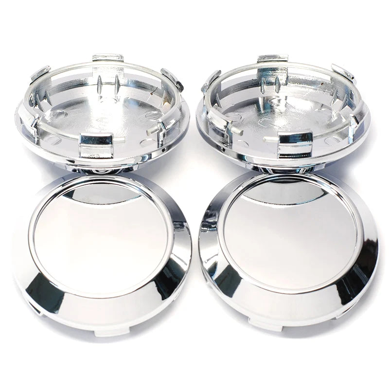 4Pcs/lot 60mm ABS Chrome Auto Car Wheel Center Hub Caps Cover Hubcaps