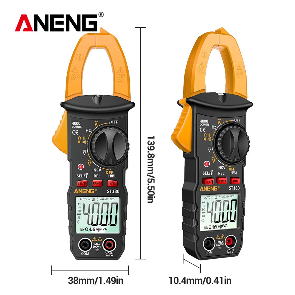 ANENG ST180  Digital Clamp Meter 4000 Counts AC Current  Ammeter