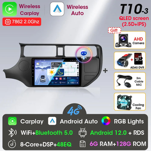 Srnubi Android 12 Car Radio for KIA K3 RIO 2011 2012 2013 2014 2015
