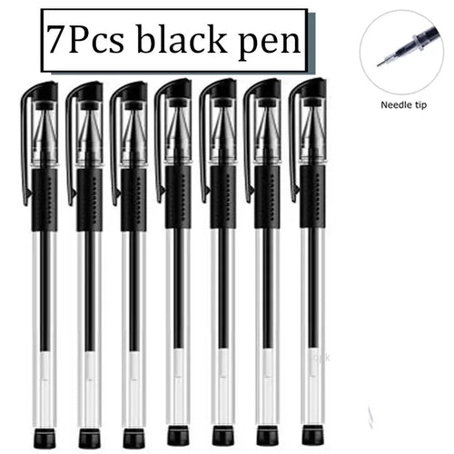 35 PCS Gel Pen Set School Supplies Black Blue Red Ink Color 0.5mm