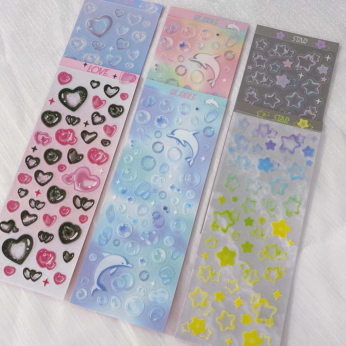 Stars Decal Stickers Scrapbooking Stationery Hearts Stickers PET