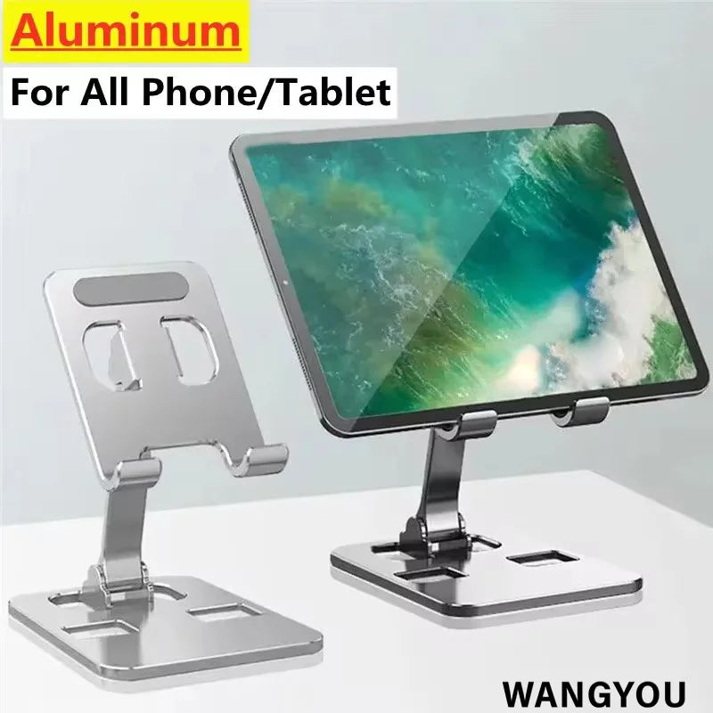 Universal Aluminum Alloy Foldable Desk Phone Holder Mount Stand For
