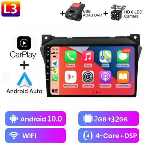 Android 12 2G+32G For Suzuki Alto 2009 2010 2011 2012 2013 2014 2015
