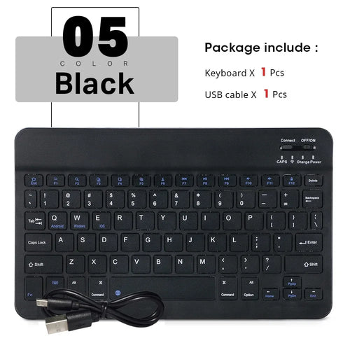 9.7in Mini Wireless Bluetooth Mouse BT English Keyboard For iPad 10th