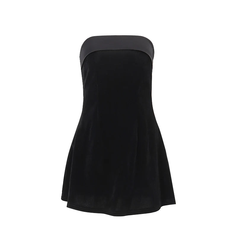 Elegant Sleeveless Slash-neck Mini Dress Sexy Bodycon Backless A-line