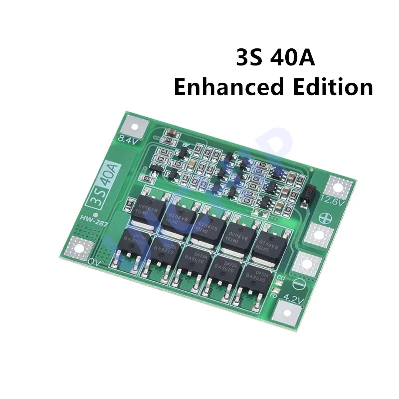 3S/4S 40A 60A Li-ion Battery Charger Protection Board 18650 BMS For