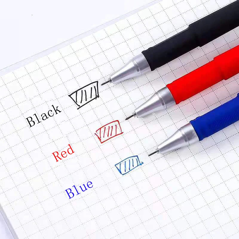 Gel pens Set Black Blue Red Refill Gel Pen Bullet Tip 0.5mm School &