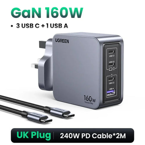 UGREEN 160W GaN Charger PD3.1 Type C QC4.0 3.0 Quick Charge For