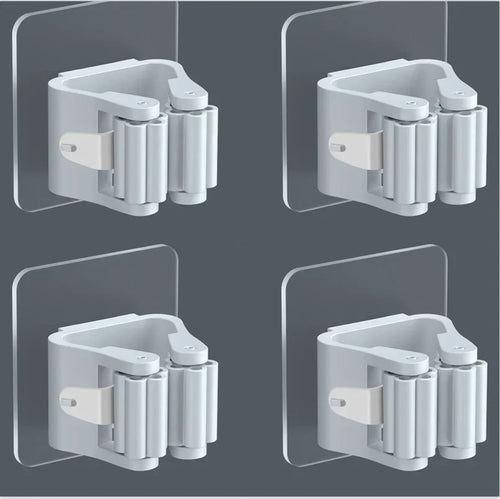 Mop Storage Storage Rack Bathroom Suction Hanging Pipe Traceless Mop