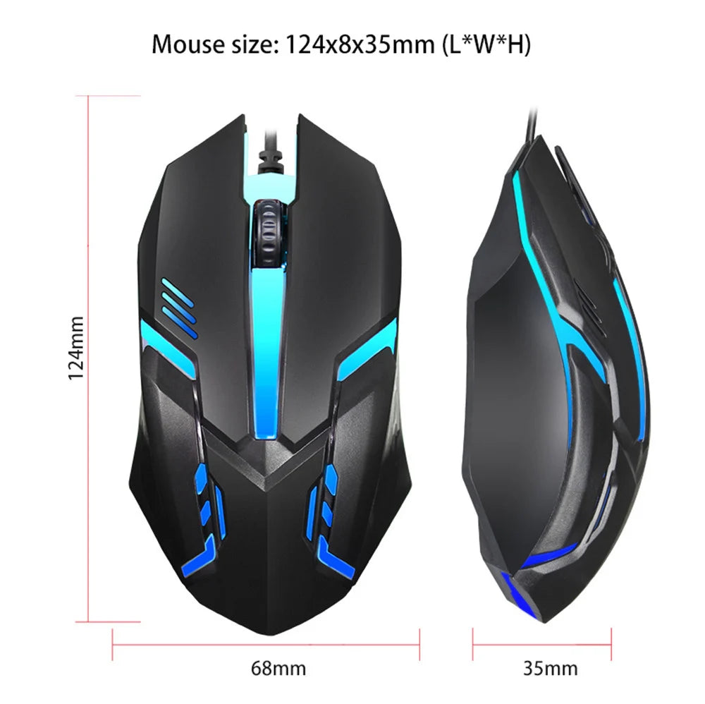 E-Sports USB Wired Mouse Colorful LED Gaming Mouse 5000 DPI Wired Mice