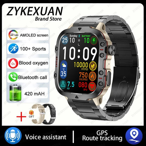 For Xiaomi Military Smart Watch Men IP68 GPS Outdoor 100+Sports