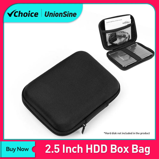 UnionSine Hard Disk Case Portable HDD Protection Bag for External 2.5