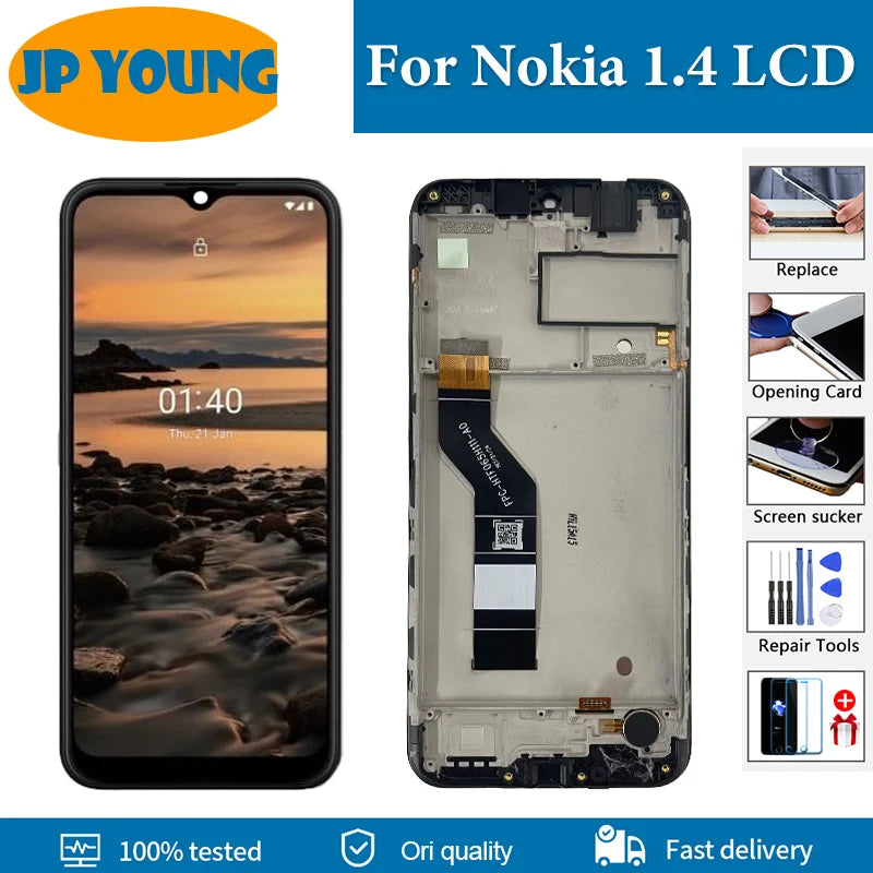 6.52" Original For Nokia 1.4 LCD Display Touch Screen Digitizer
