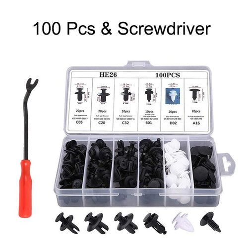 415/100/50 Pcs Universal Car Bumper Retainer Clips Fender Hole Rivets