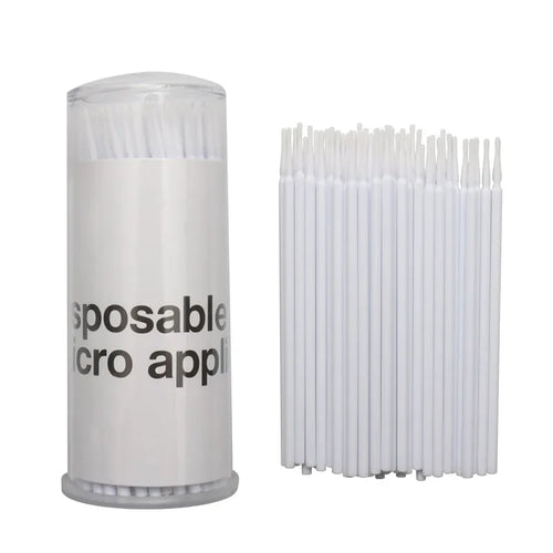 100 pcs Disposable Micro Brush Mascara Wands Applicator Lash Removing