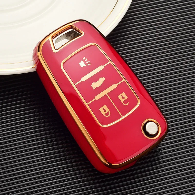 For Buick 4 Buttons TPU Smart Key Case Car Key Fob for Chevy Cruze