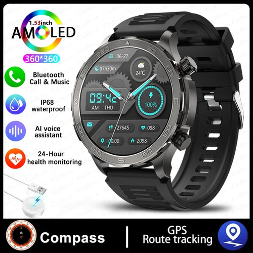 2024 New For Huawei Xiaomi GPS Sports Smartwatch Men NFC Compass