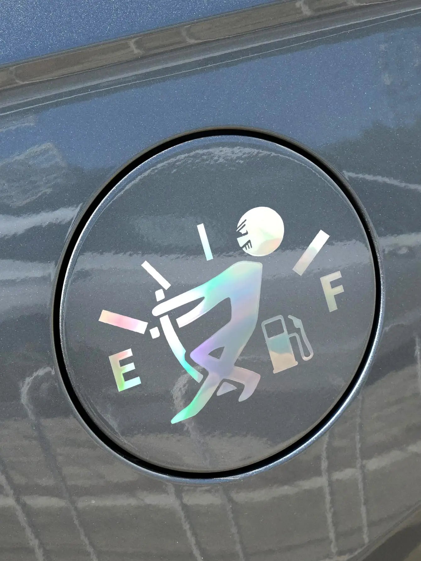 Fuel Tank Cap Sticker Tearable Waterproof Funny Sticker Personalized