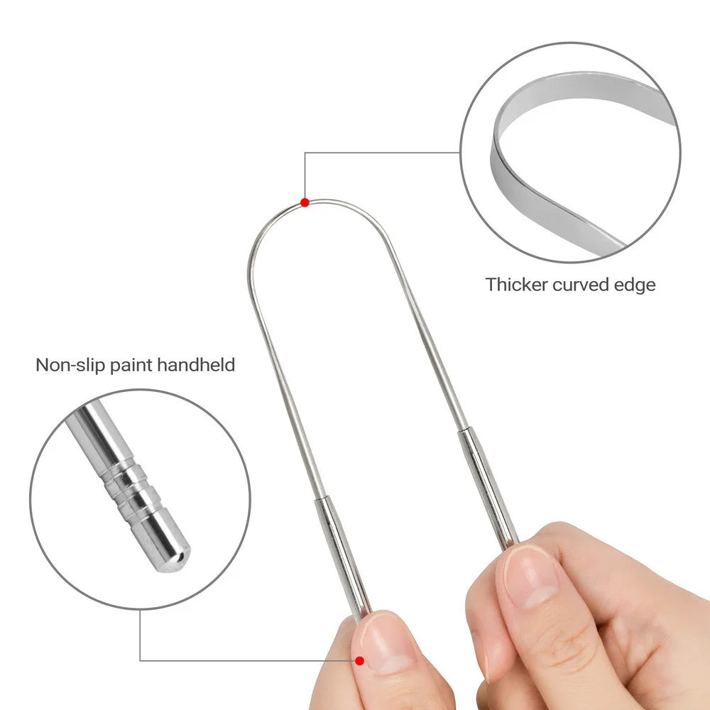 304 Stainless Steel U-Shaped Tongue Scraper Tongue Scraper Unisex Bad